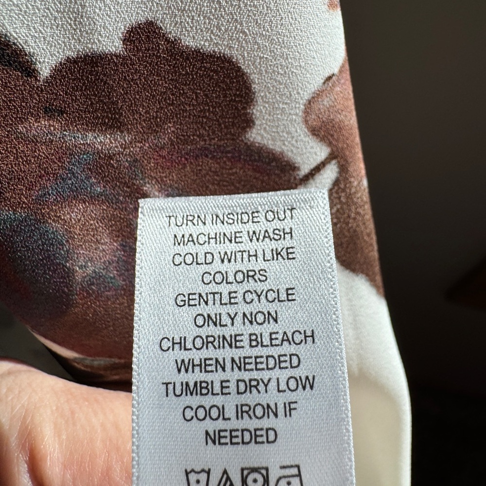 Maurices Floral Print Top - Brown, Pink and Cream - Picture 5 of 5
